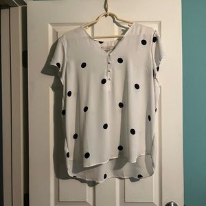 White work shirt type material. Size large.